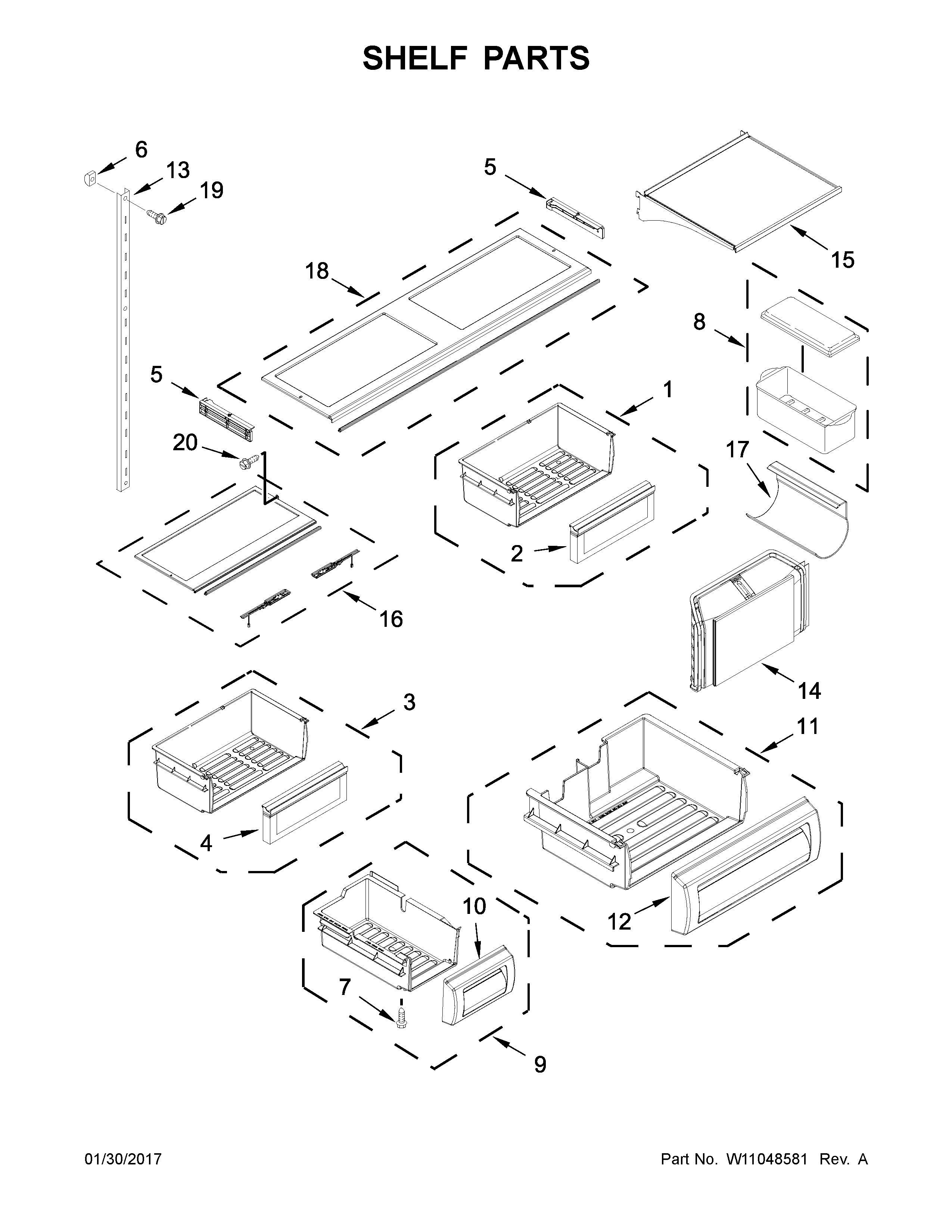 Shelf parts