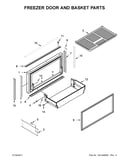 Freezer door and basket parts