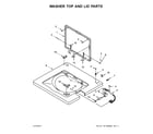 Whirlpool WET4027EW1 washer top and lid parts diagram