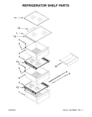 Refrigerator shelf parts