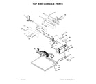 Maytag MDE20CSAZW0 top and console parts diagram