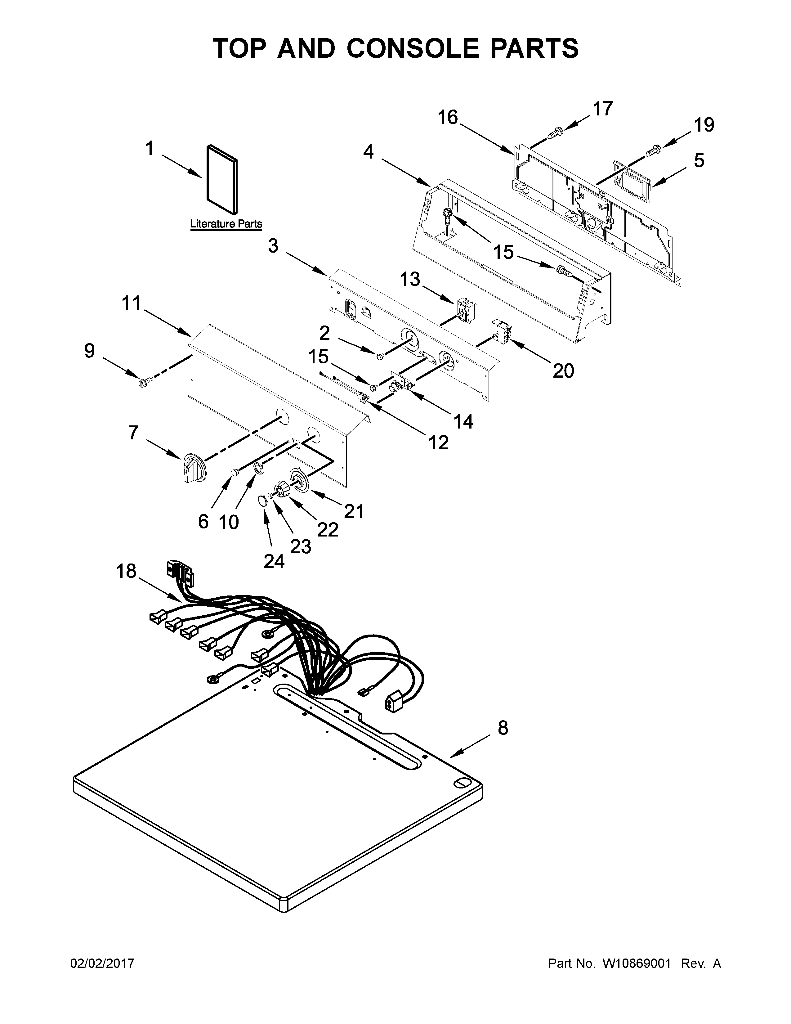 TOP AND CONSOLE PARTS