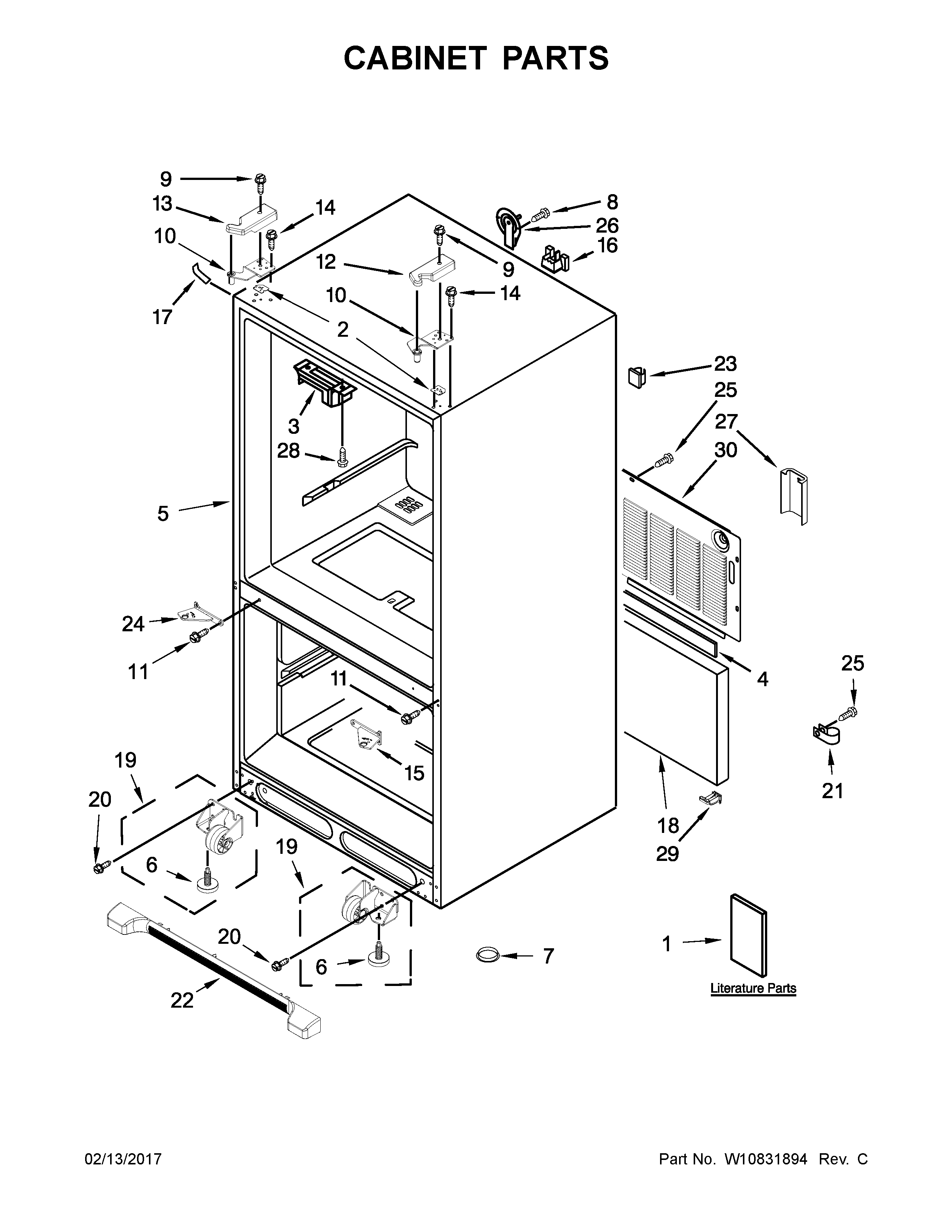 Cabinet parts