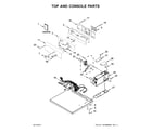 Maytag MDG20CSAWW0 top and console parts diagram