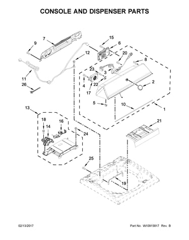 Console and dispenser parts