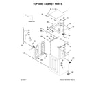 Maytag MVWB765FW0 top and cabinet parts diagram