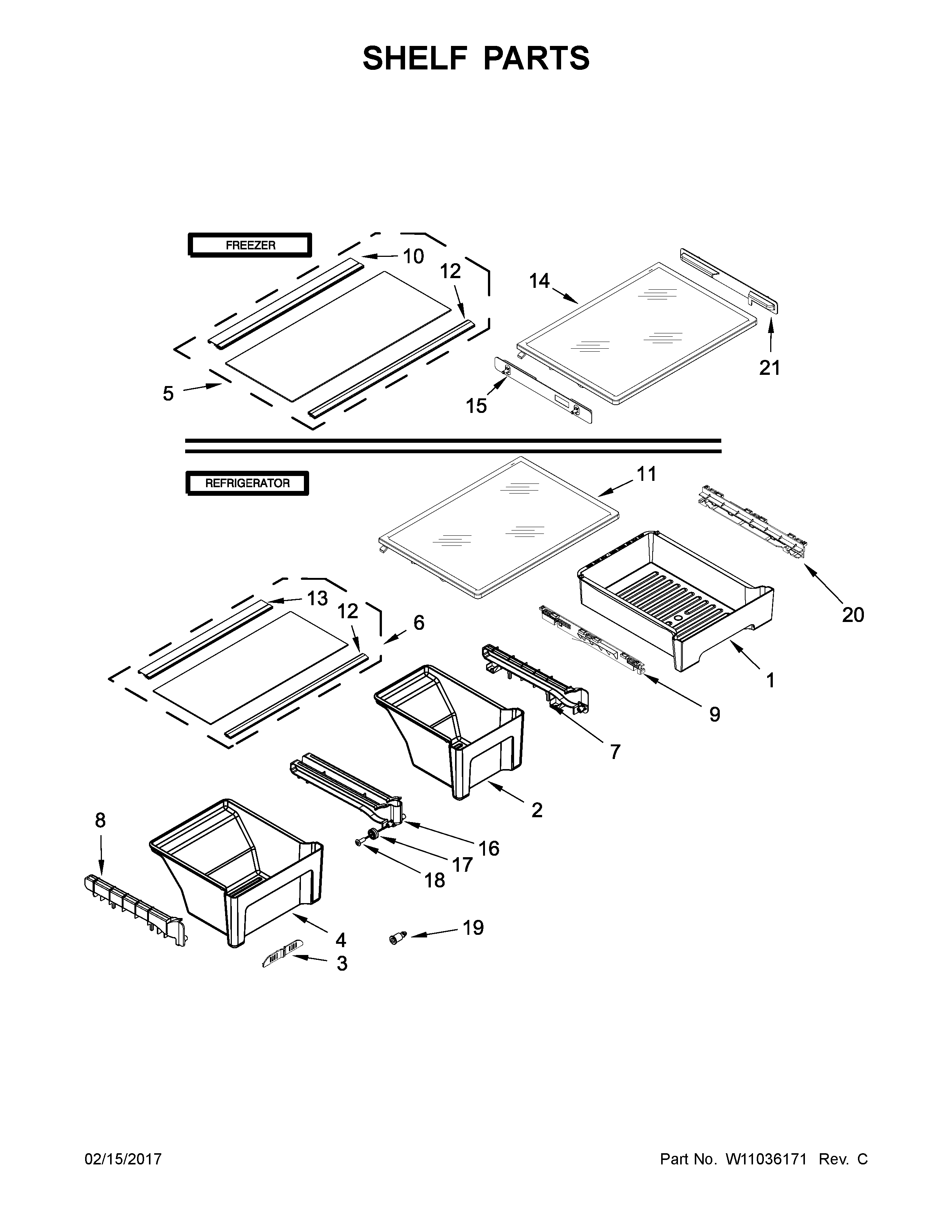 Shelf parts