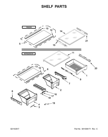 Shelf parts