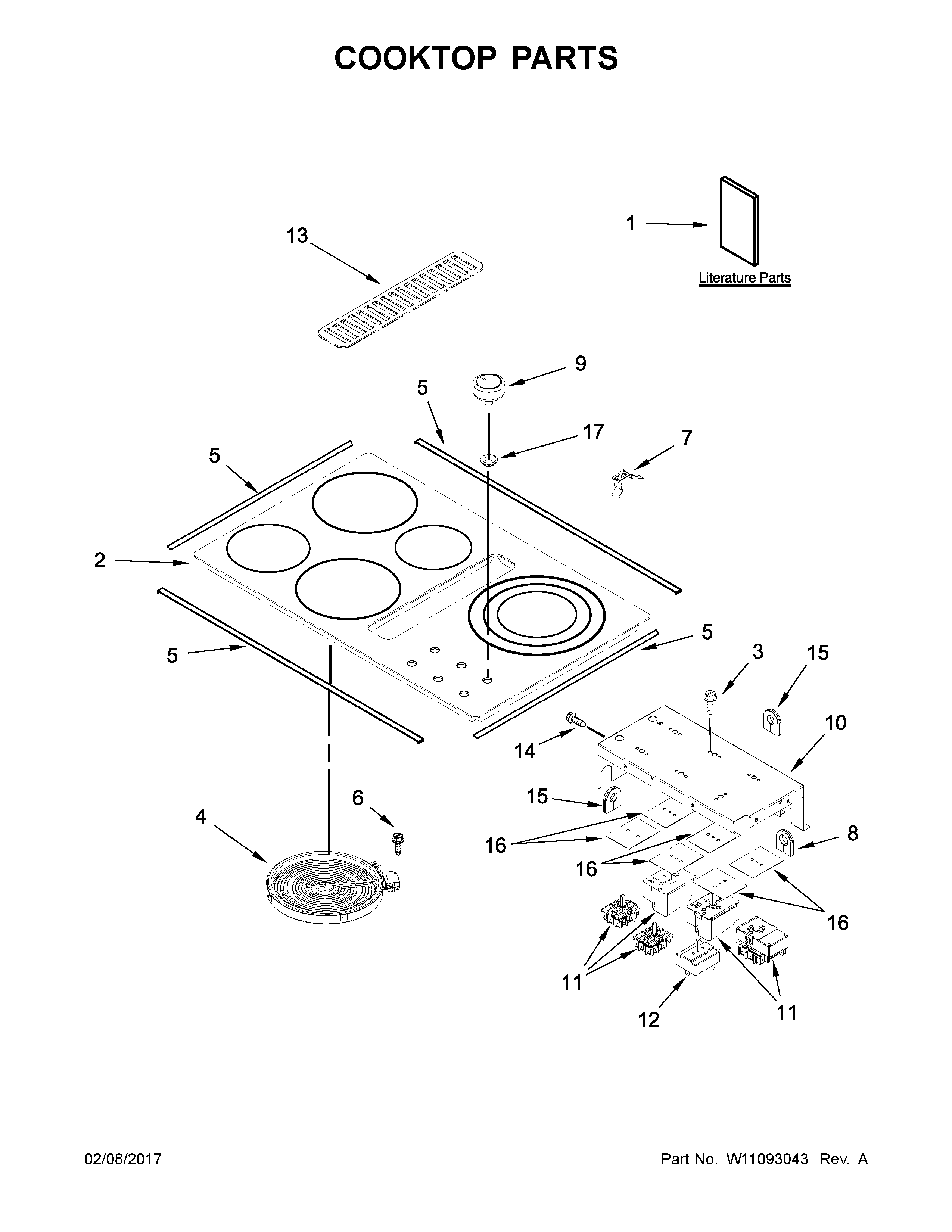 COOKTOP PARTS