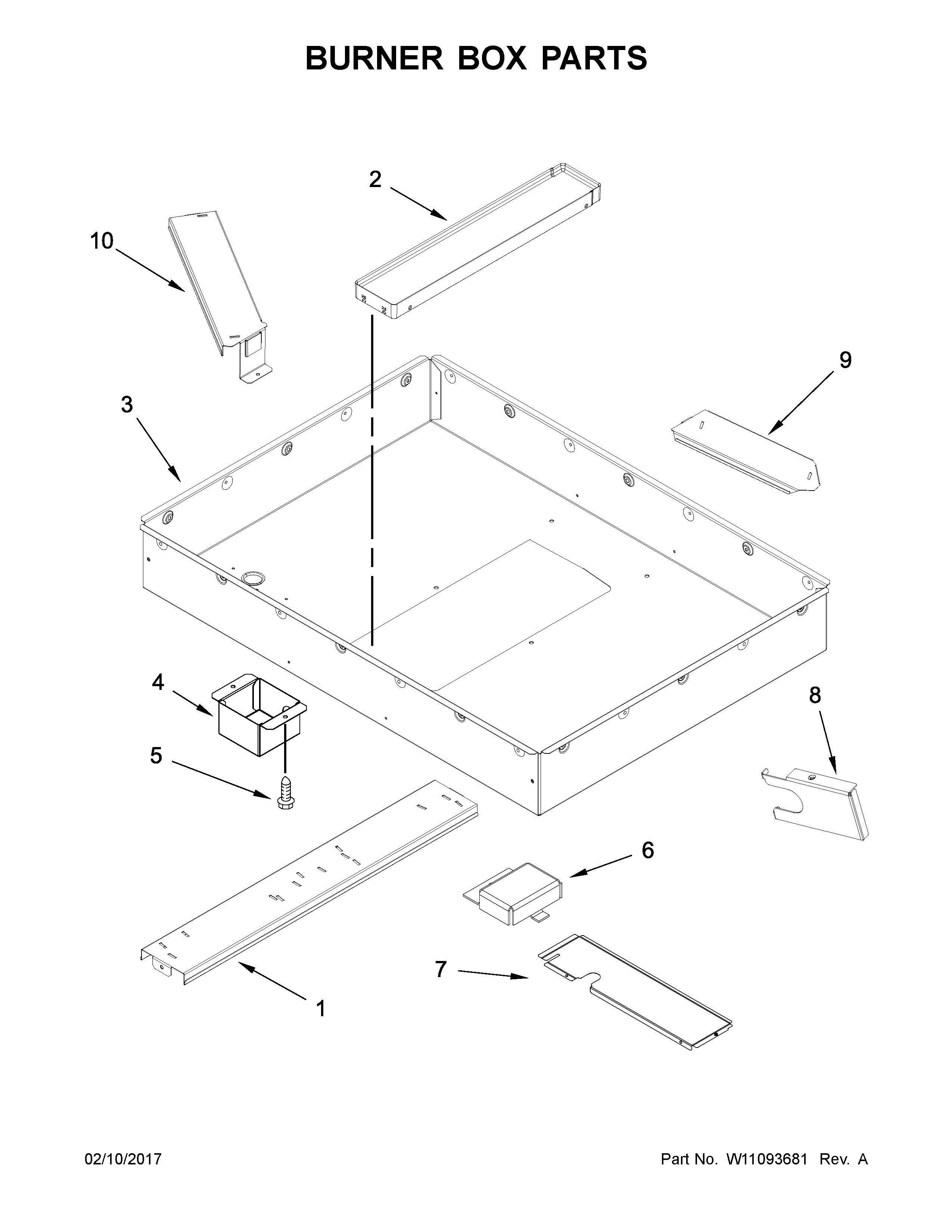 Burner box parts