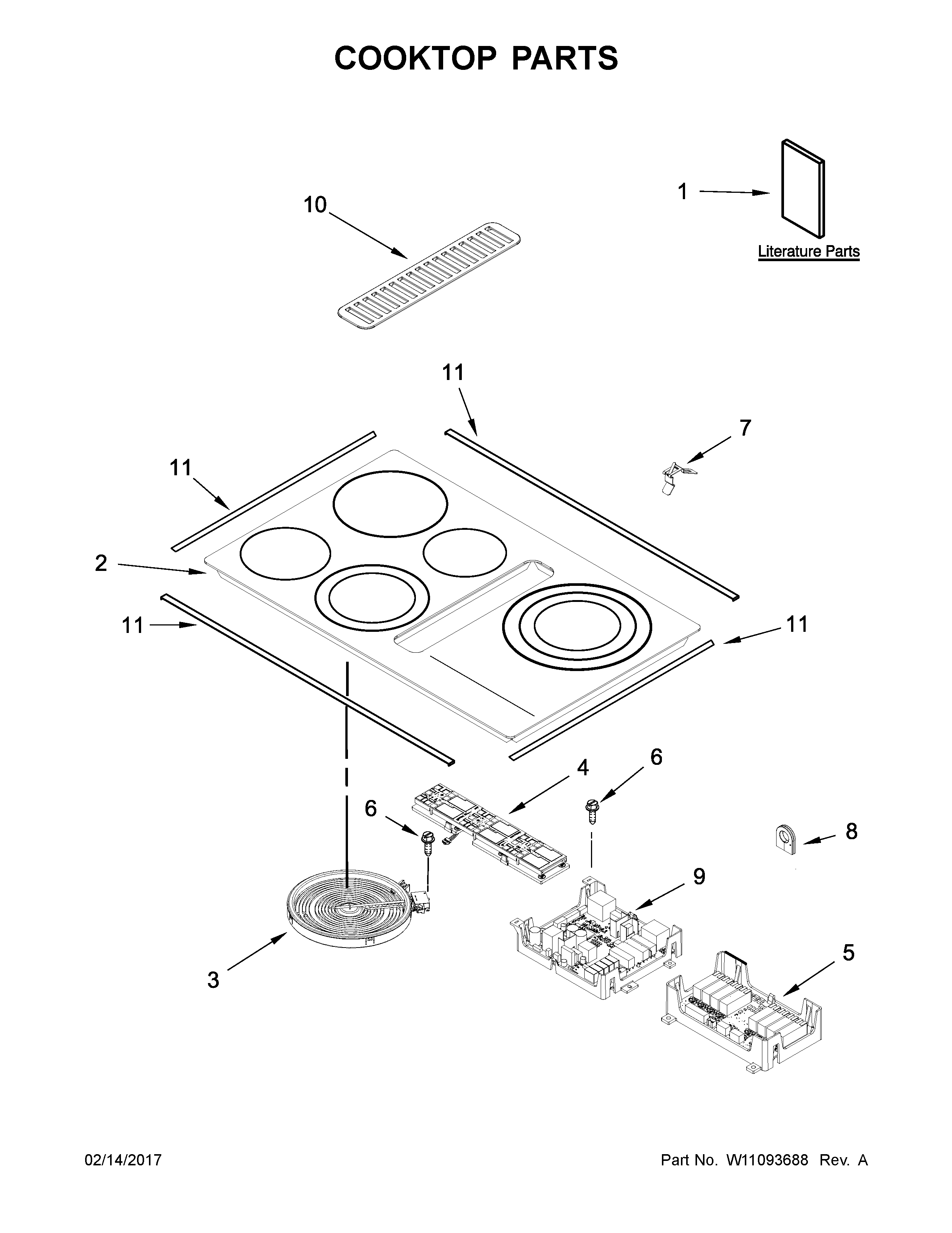 Cooktop parts