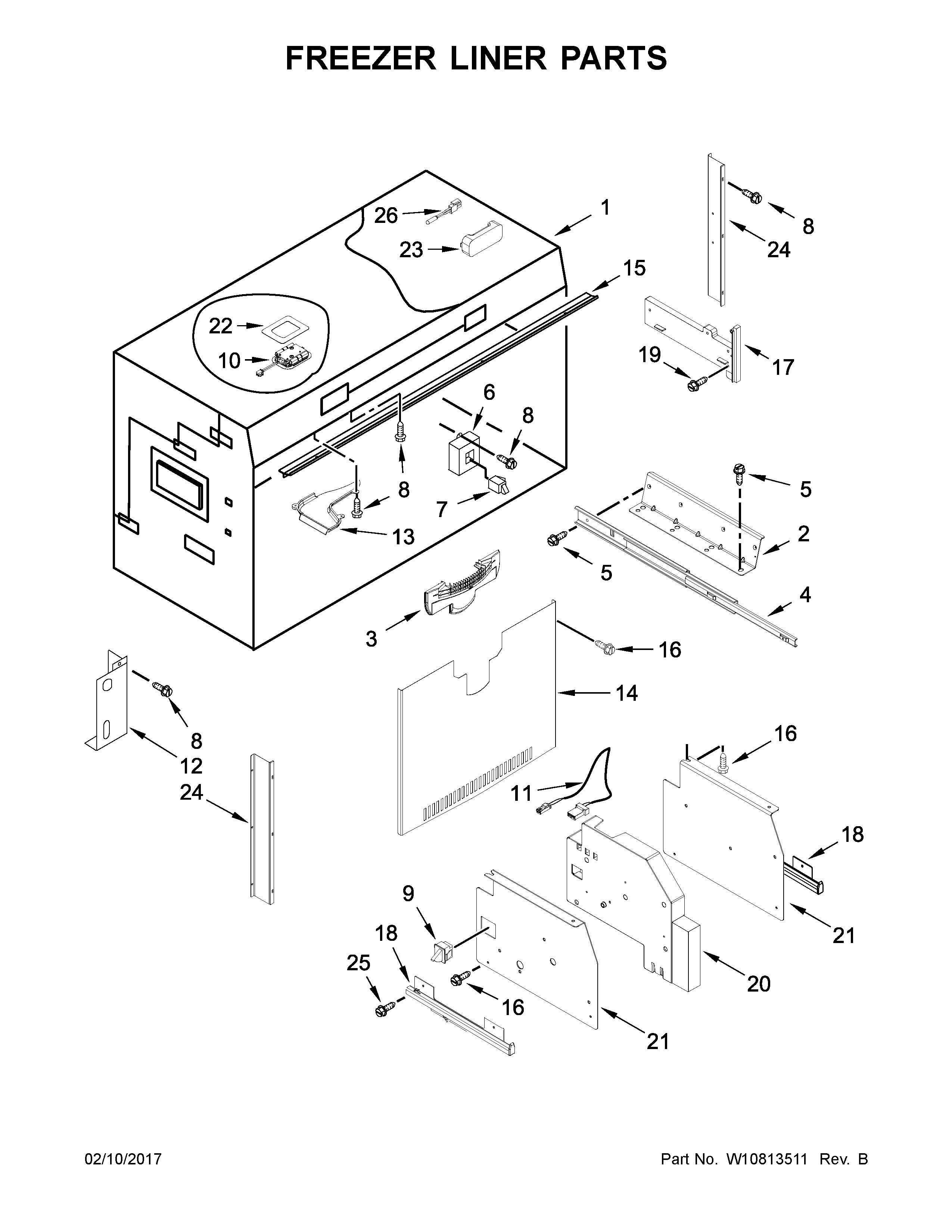 FREEZER LINER PARTS