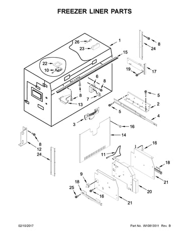 Freezer liner parts