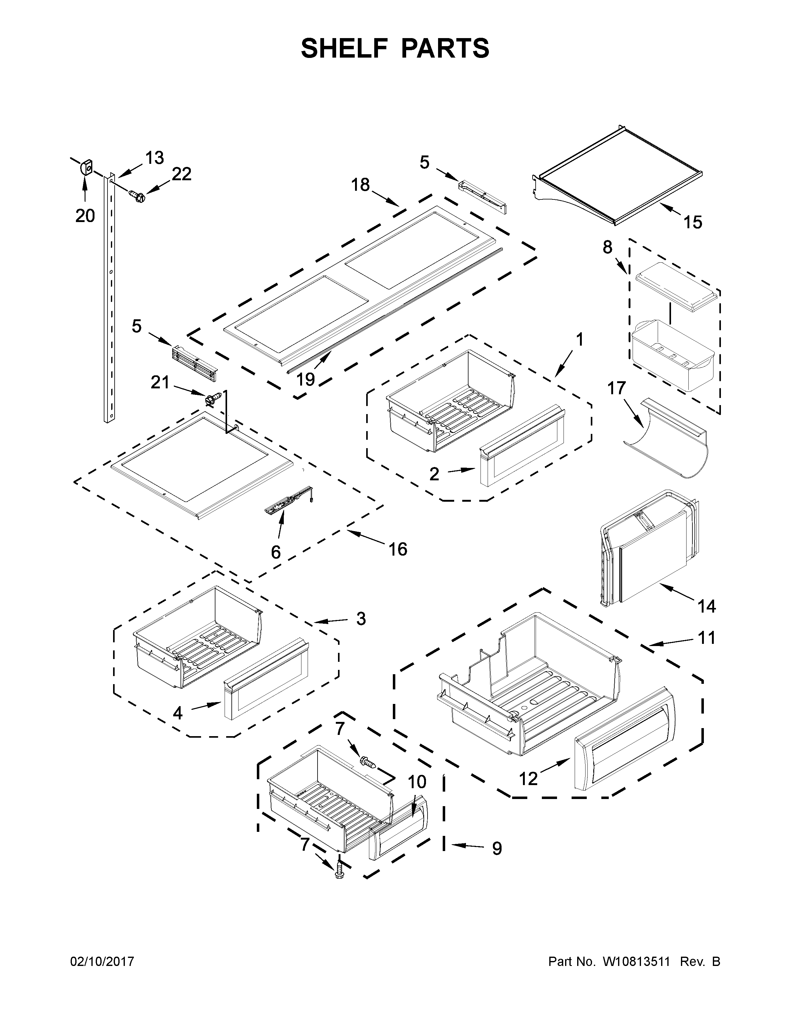 Shelf parts