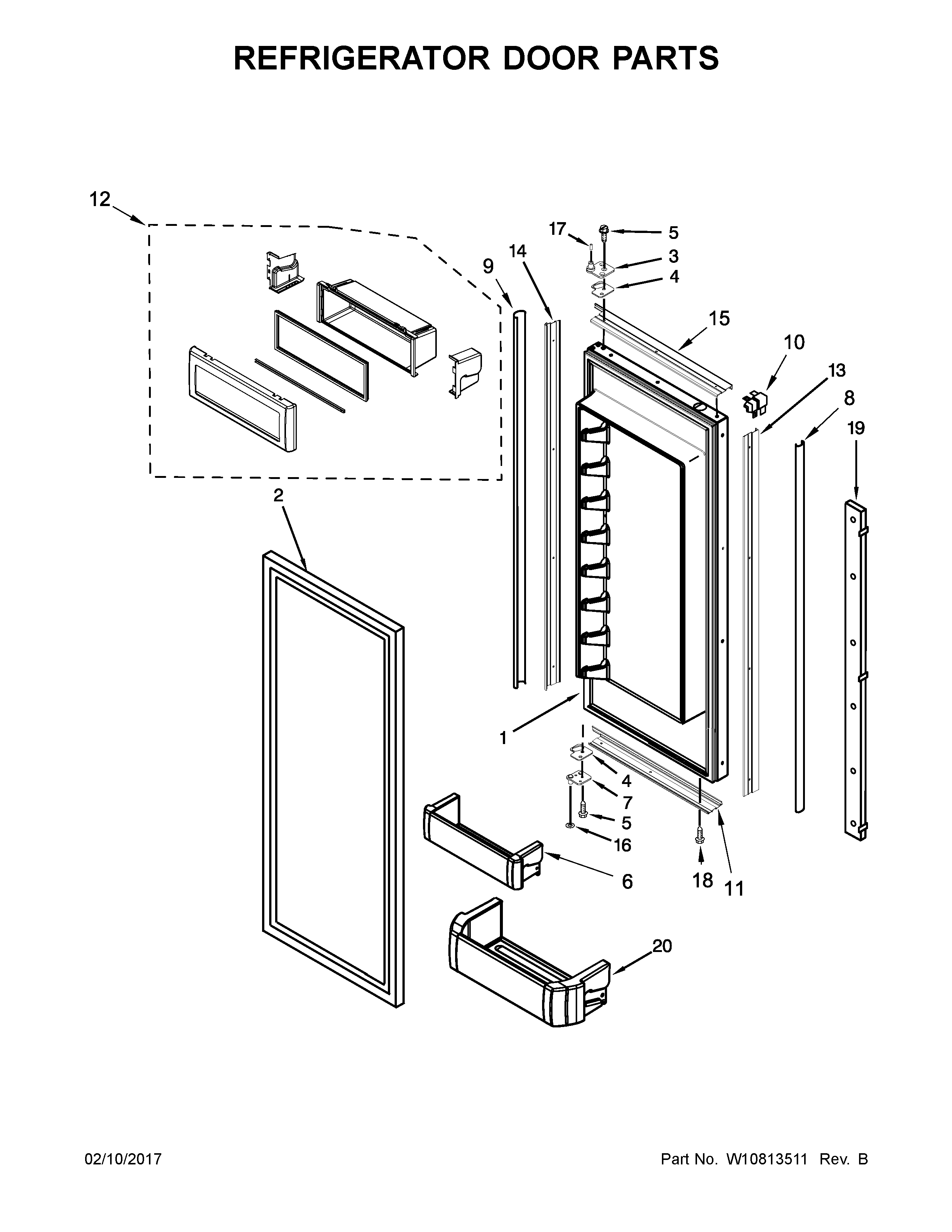 REFRIGERATOR DOOR PARTS