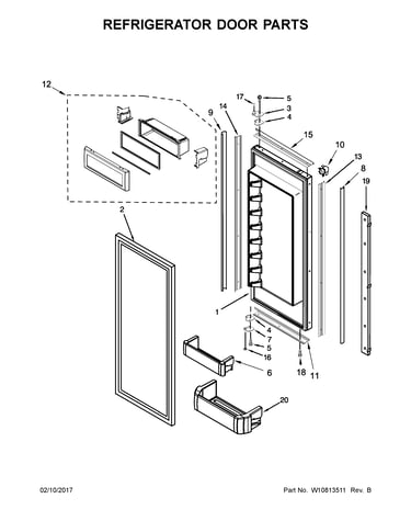 Refrigerator door parts