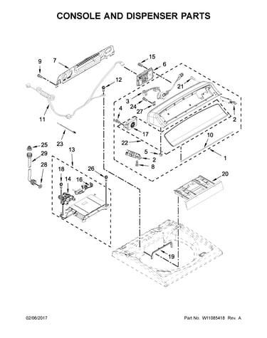 Console and dispenser parts