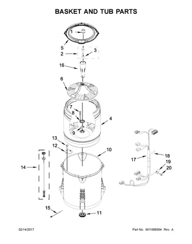 Basket and tub parts
