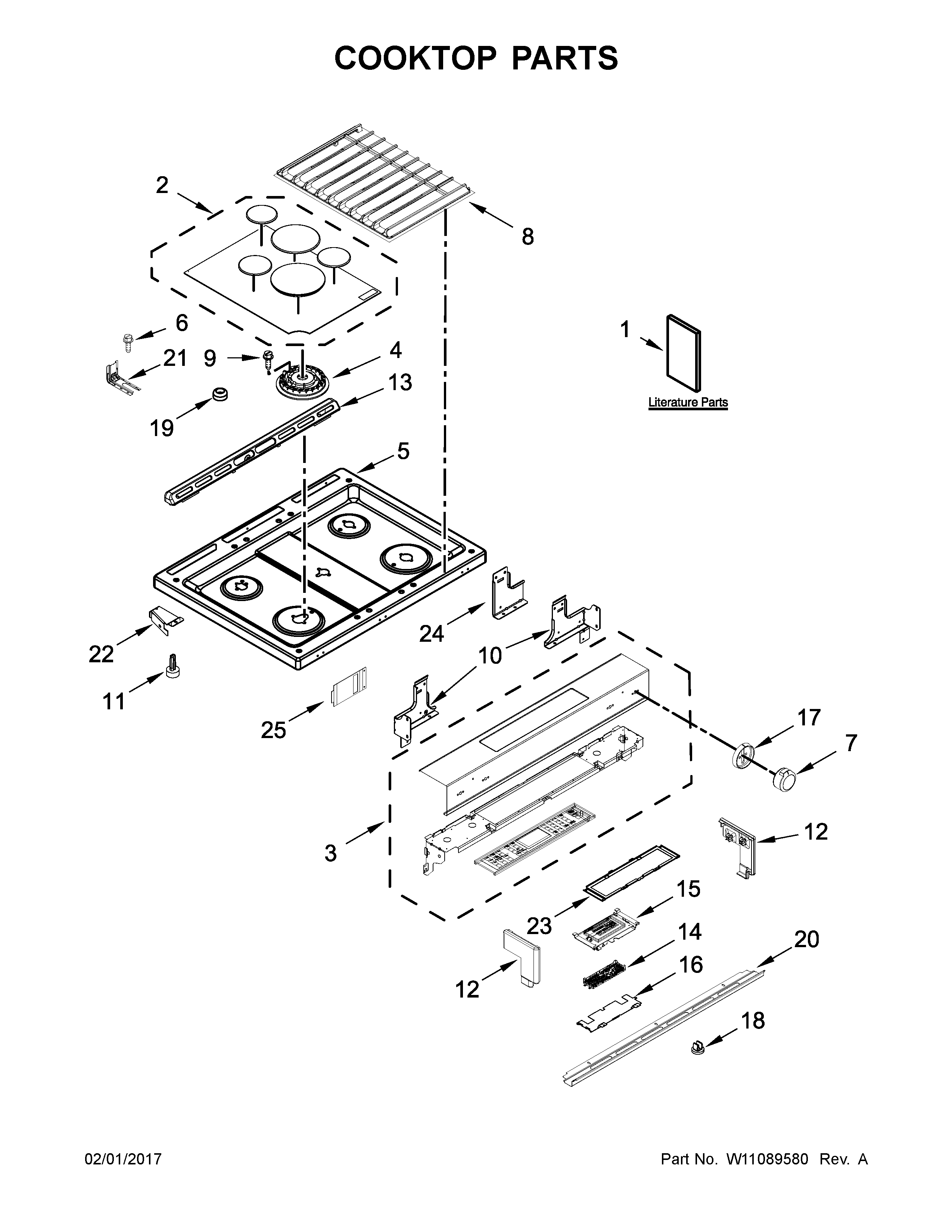 Cooktop parts