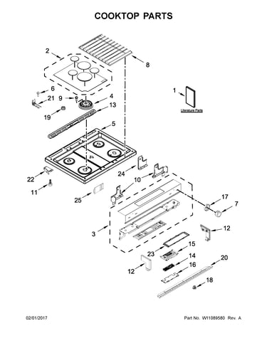 Cooktop parts