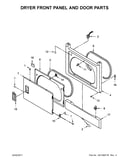 Dryer front panel and door parts
