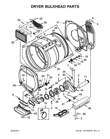 Dryer bulkhead parts