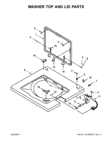 Washer top and lid parts