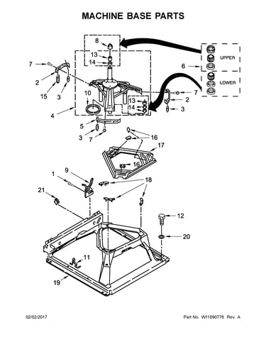 Machine base parts
