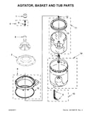 Agitator, basket and tub parts