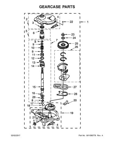 Gearcase parts