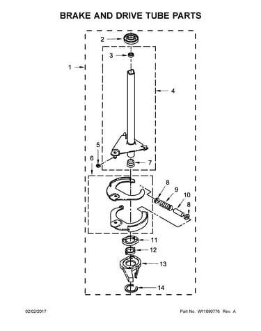 Brake and drive tube parts