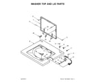 Whirlpool WGTLV27FW0 washer top and lid parts diagram