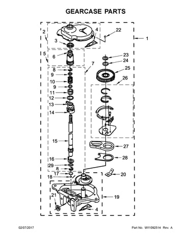 Gearcase parts