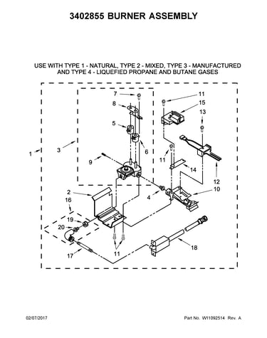 3402855 burner assembly