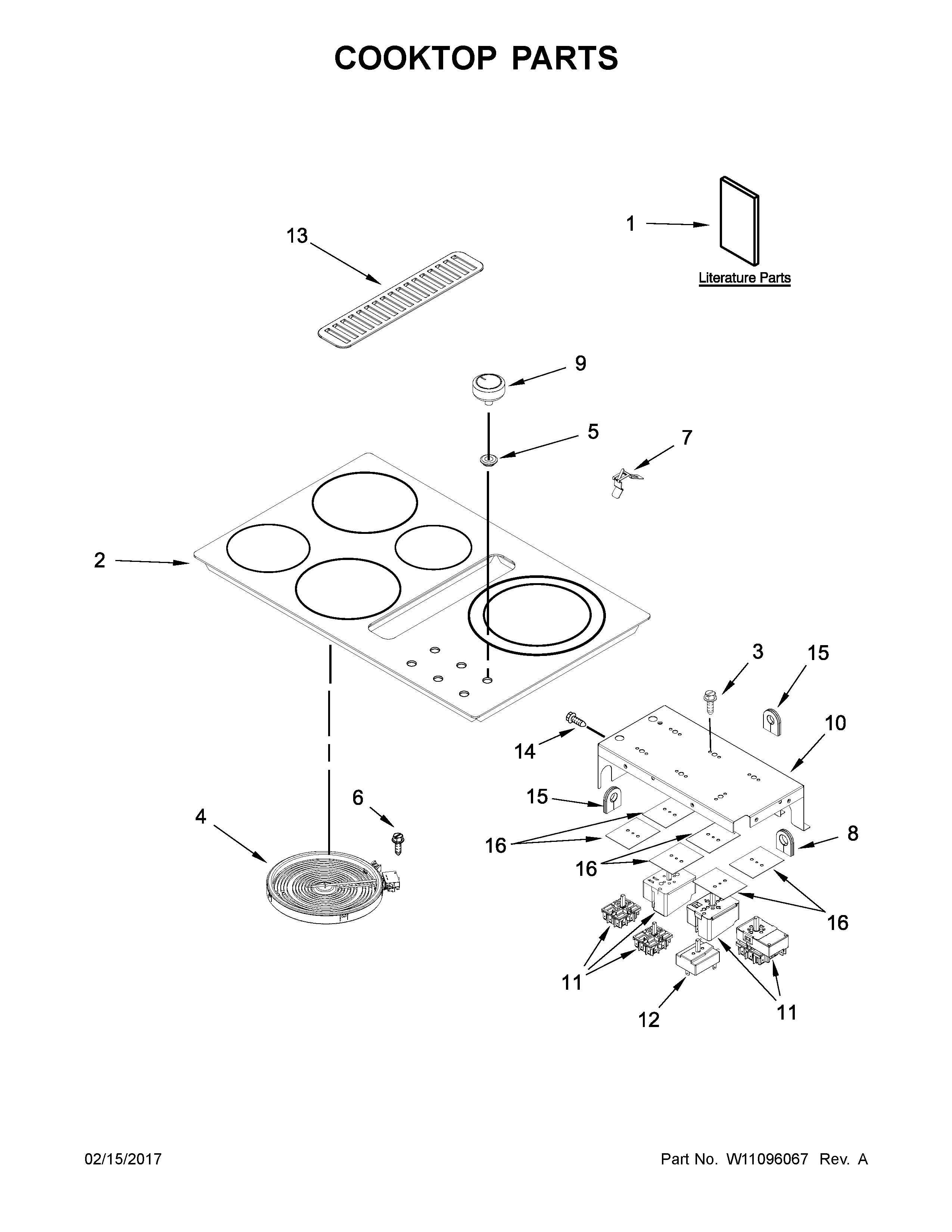 COOKTOP PARTS