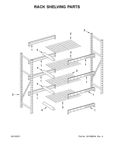 Rack shelving parts
