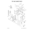 Maytag 7MMVWB855EC1 top and cabinet parts diagram