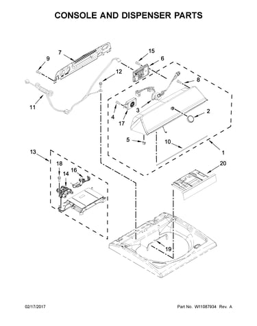 Console and dispenser parts