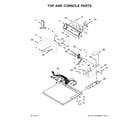 Whirlpool YCEM2765FQ0 top and console parts diagram