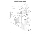 Whirlpool WTW7300DW1 top and cabinet parts diagram