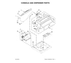 Whirlpool WTW7300DW2 console and dispenser parts diagram