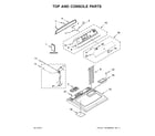 Maytag MEDB755DW2 top and console parts diagram