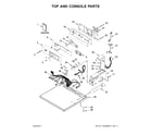 Maytag MDG20PDAWW0 top and console parts diagram