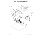 Maytag MDE20PRAZW0 top and console parts diagram