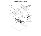 Maytag MDG20PRAWW0 top and console parts diagram