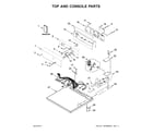 Maytag MDE20CSAGW0 top and console parts diagram