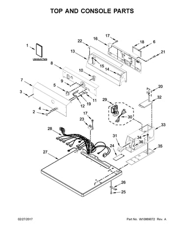 Top and console parts