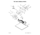 Maytag MDE20MNAGW0 top and console parts diagram