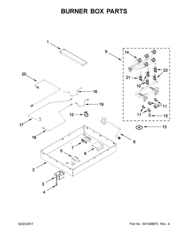 Burner box parts