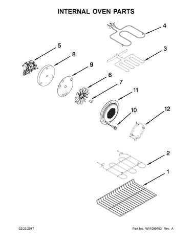 Internal oven parts